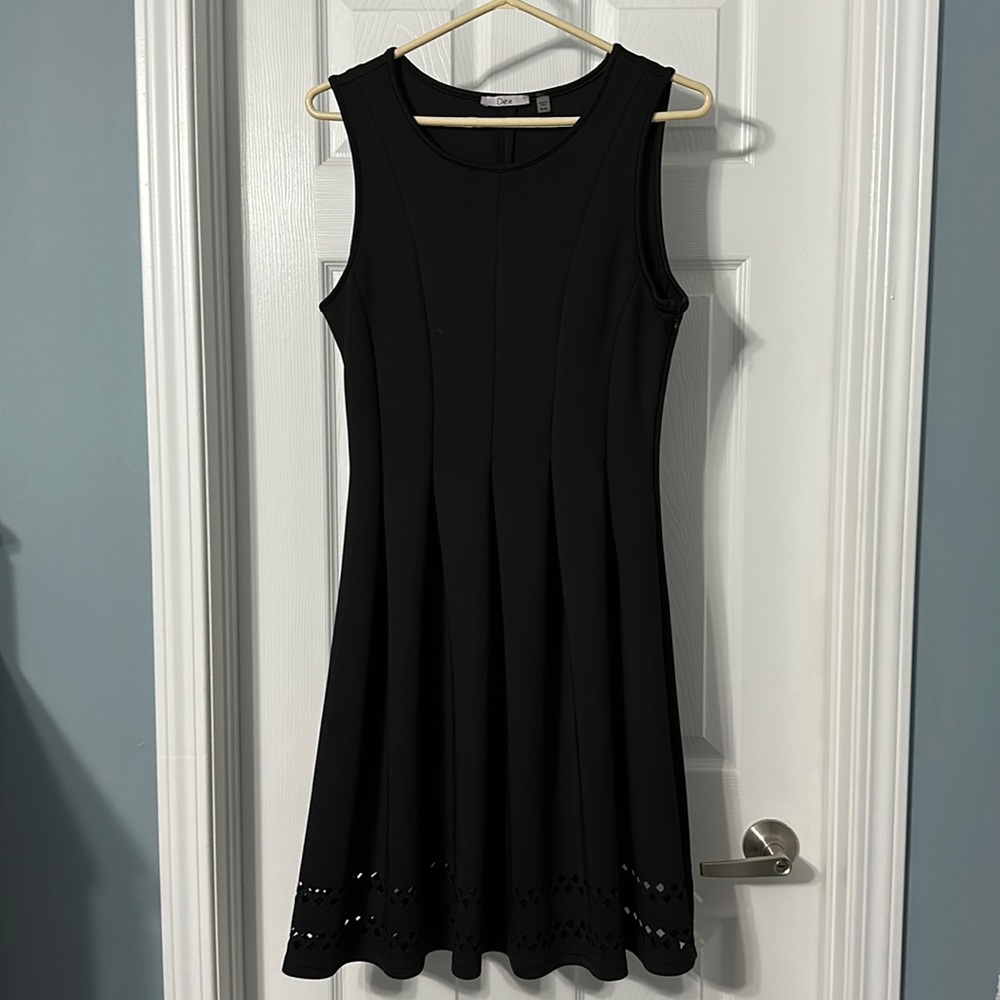 Black Sleeveless Fit and Flare Dress